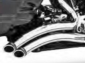 Freedom Performance FPE-HD00430 Sharp Curve Radius Exhaust Chrome w/Chrome End Caps for Touring 95-16