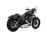 Freedom Performance FPE-HD00433 Sharp Curve Radius Exhaust Chrome w/Chrome End Caps for Sportster 04-21