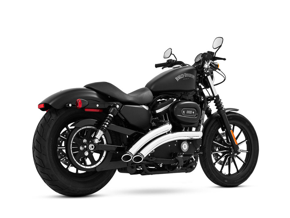 Freedom Performance FPE-HD00436 Radical Radius Exhaust Chrome w/Black End Caps for Sportster 86-21