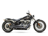 Freedom Performance FPE-HD00442 Sharp Curve Radius Exhaust Black w/Black End Caps for Softail Breakout 13-17/Rocker 08-11