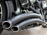 Freedom Performance FPE-HD00442 Sharp Curve Radius Exhaust Black w/Black End Caps for Softail Breakout 13-17/Rocker 08-11