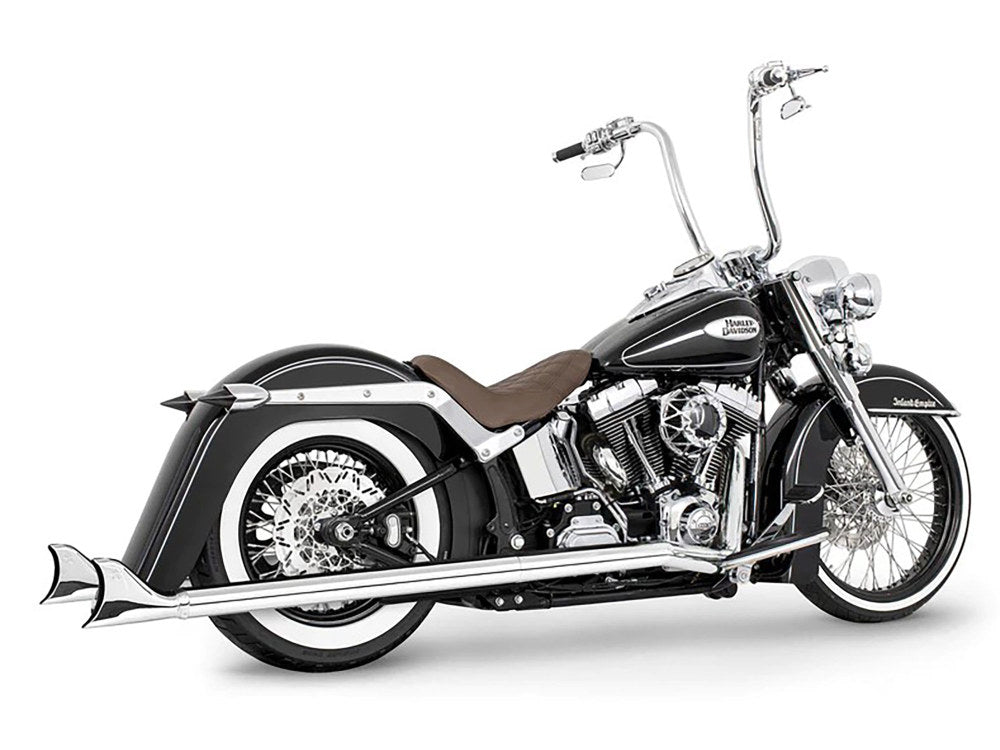 Freedom Performance FPE-HD00585 39" Replacement SharkTail Muffer Set Chrome Only for Softail 97-17 w/Freedom SharkTail Exhaust Systems