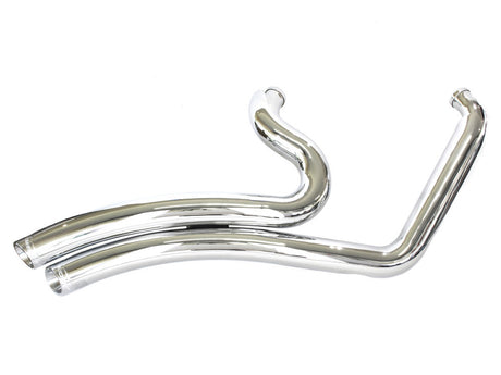 Freedom Performance FPE-HD00701A Sharp Curve Radius Exhaust Chrome w/Chrome End Caps for Harley-Davidson Softail 18-Up w/Non-240 Rear Tyre