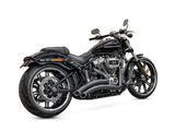 Freedom Performance FPE-HD00703 Sharp Curve Radius Exhaust Black w/Black End Caps for Softail 18-Up