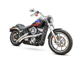 Freedom Performance FPE-HD00708 Radical Radius Exhaust Chrome w/Black End Caps for Softail 18-Up