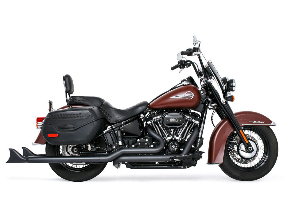 Freedom Performance FPE-HD00772 True Dual 39" SharkTail Exhaust Black for Softail 18-Up