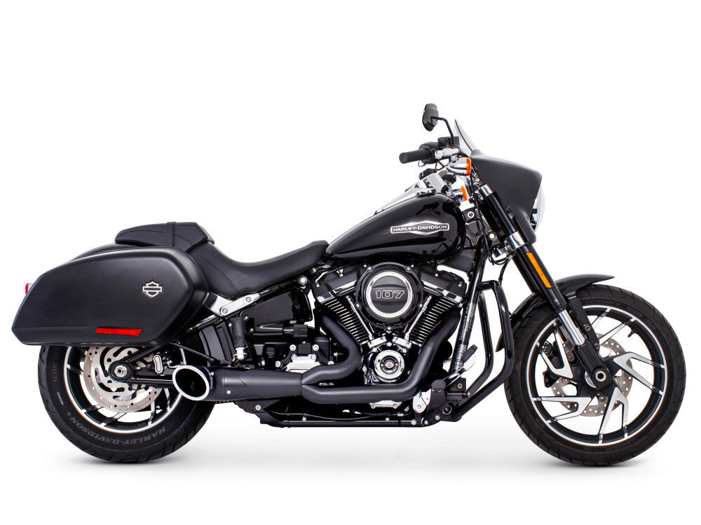 Freedom Performance FPE-HD00810 Turnout 2-1 Exhaust Black w/Black Tip for Softail 18-Up