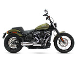 Freedom Performance FPE-HD00813 Combat Shorty 2-1 Exhaust Chrome w/Chrome End Cap for Softail 18-Up