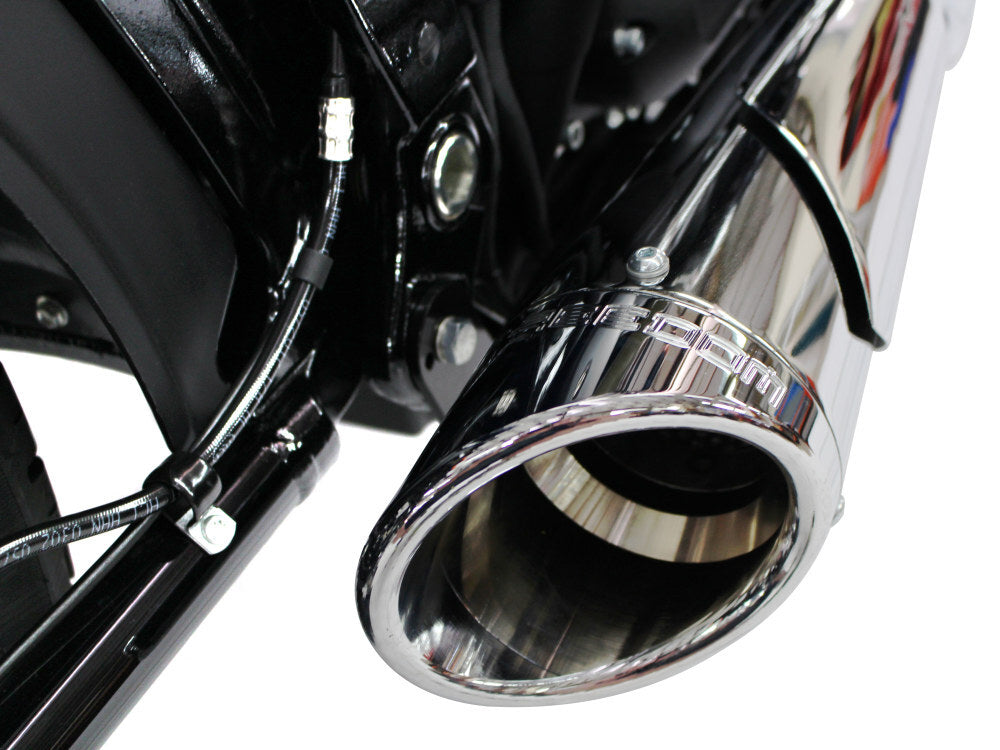 Freedom Performance FPE-HD00813 Combat Shorty 2-1 Exhaust Chrome w/Chrome End Cap for Softail 18-Up