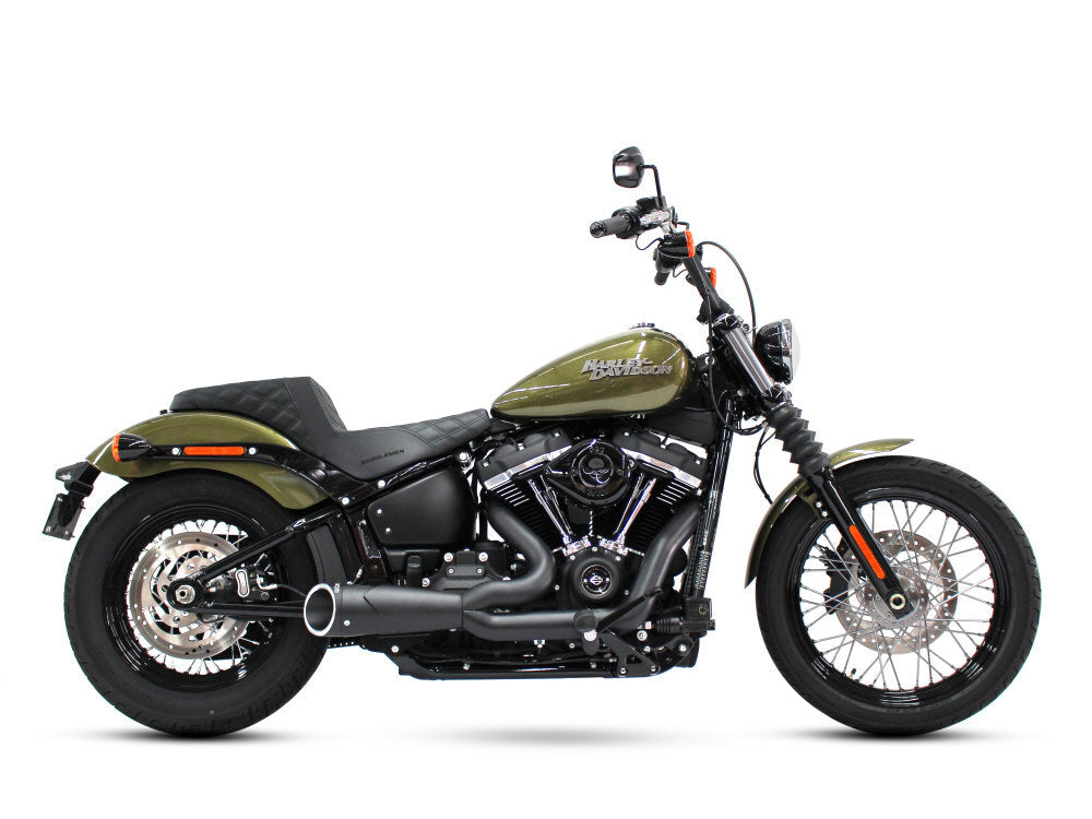 Freedom Performance FPE-HD00815 Combat Shorty 2-1 Exhaust Black w/Black End Cap for Softail 18-Up