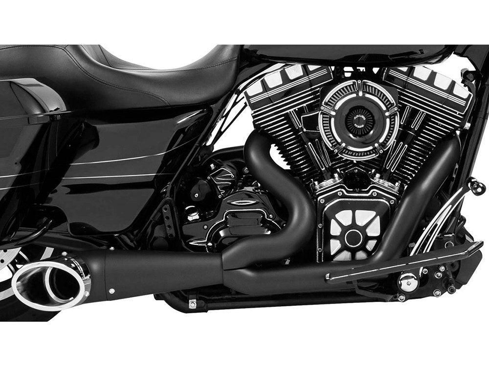 Freedom Performance FPE-HD00848 Turnout 2-1 Exhaust Black w/Black Tip for Touring FLH 17-Up