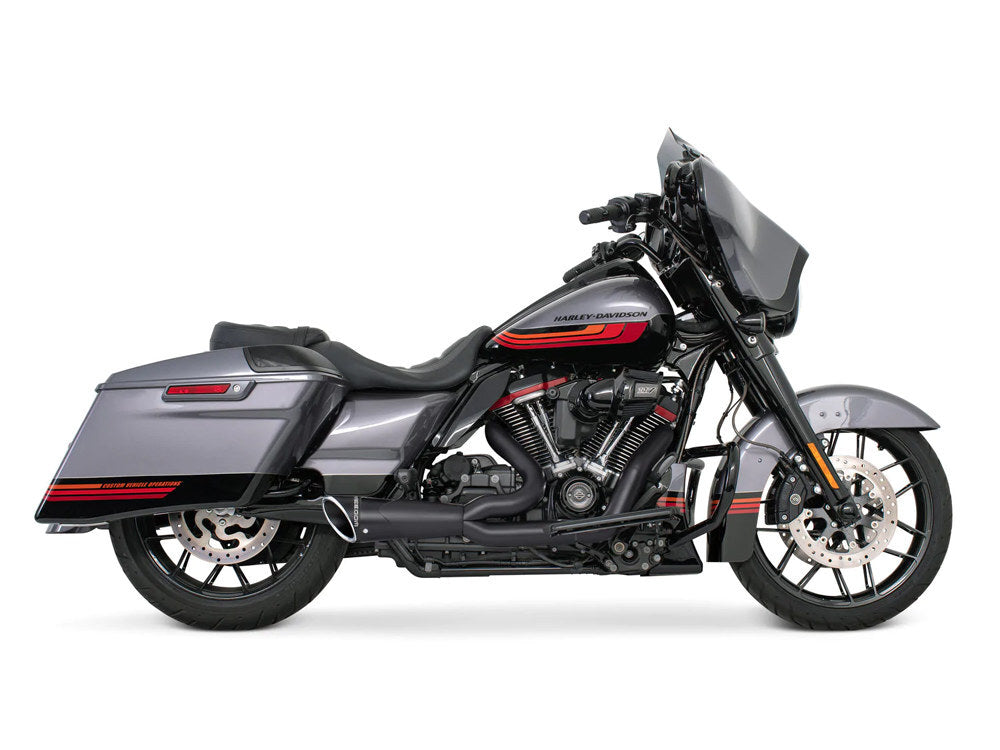 Freedom Performance FPE-HD00853 Combat 2-1 Exhaust Black w/Black End Cap for Touring 17-Up