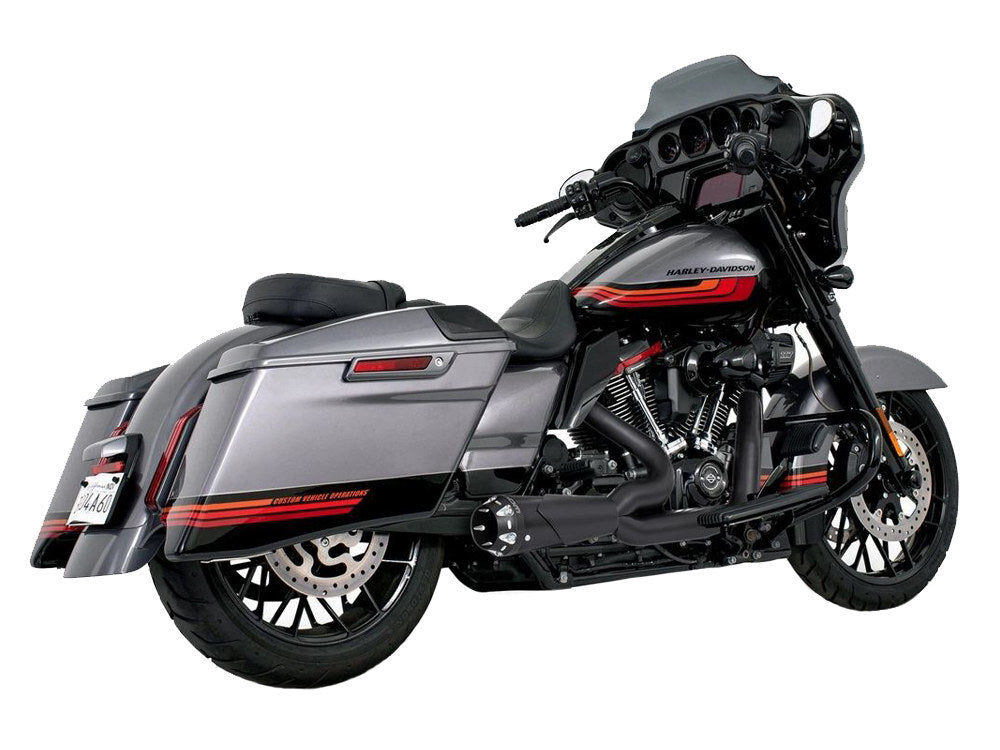 Freedom Performance FPE-HD01072 American Outlaw Shorty 2-1 Exhaust Black w/Black End Cap for Touring 17-Up