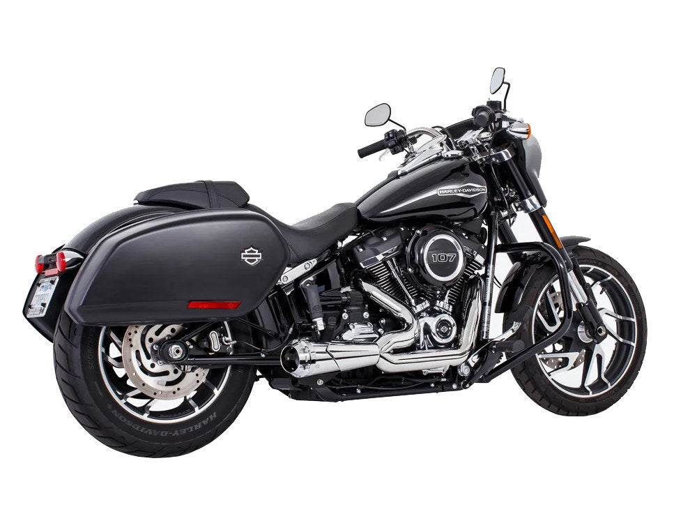 Freedom Performance FPE-HD01075 American Outlaw Shorty 2-1 Exhaust Chrome w/Chrome End Cap for Softail 86-17