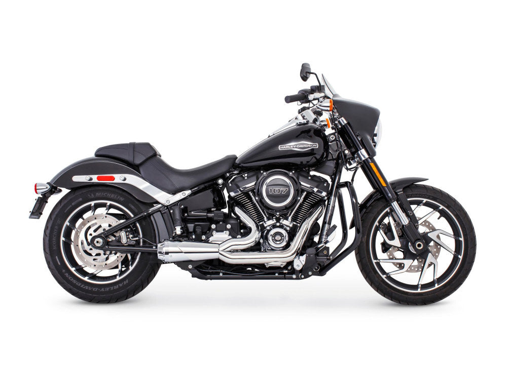 Freedom Performance FPE-HD01080 American Outlaw Shorty 2-1 Exhaust Chrome w/Chrome End Cap for Softail 18-Up