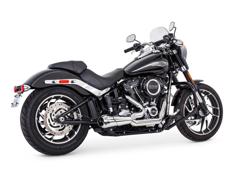 Freedom Performance FPE-HD01080 American Outlaw Shorty 2-1 Exhaust Chrome w/Chrome End Cap for Softail 18-Up