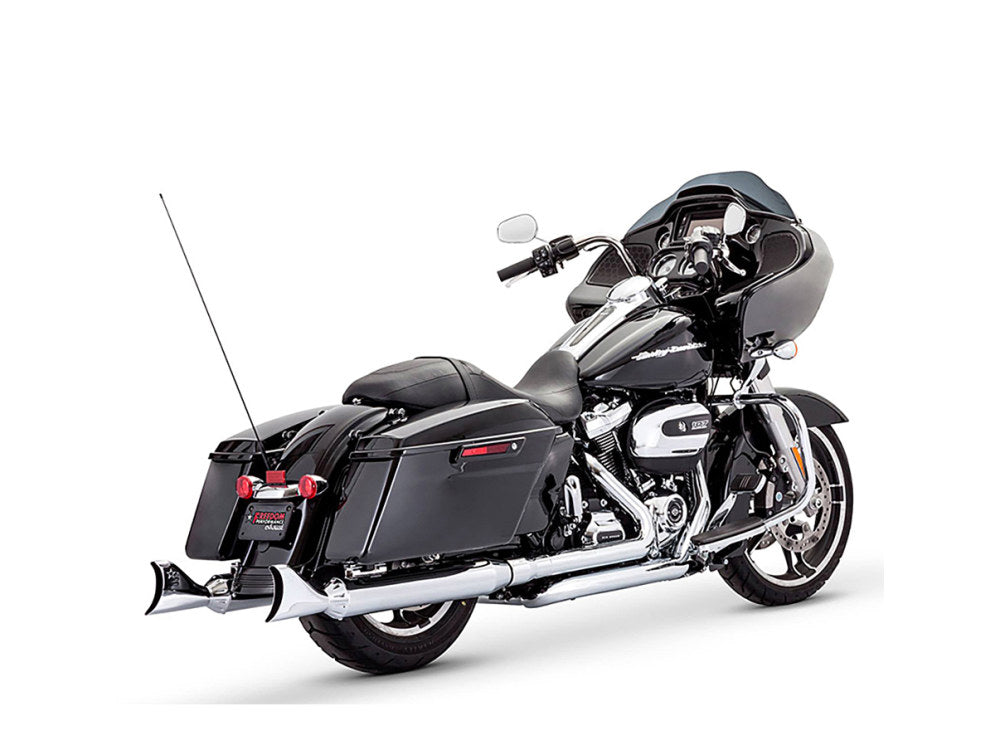 Freedom Performance FPE-HD01369 4" Sharktail Slip-On Mufflers Chrome for Touring 17-Up