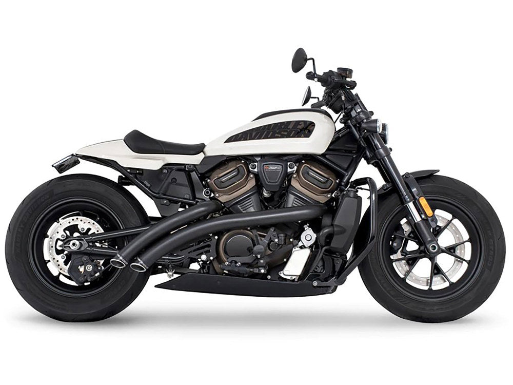 Freedom Performance FPE-HD02081 Radical Radius Exhaust Black w/Black End Caps for Sportster S 21-Up