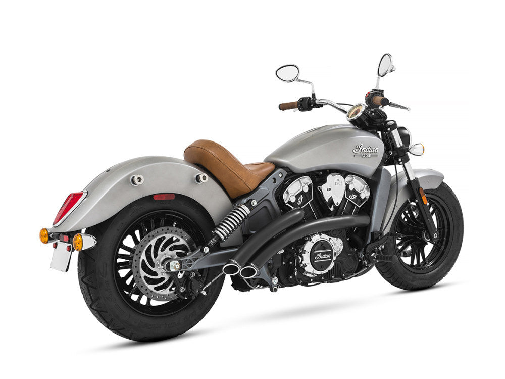 Freedom Performance FPE-IN00076 Radical Radius Exhaust Black w/Black End Caps for Indian Scout 15-Up