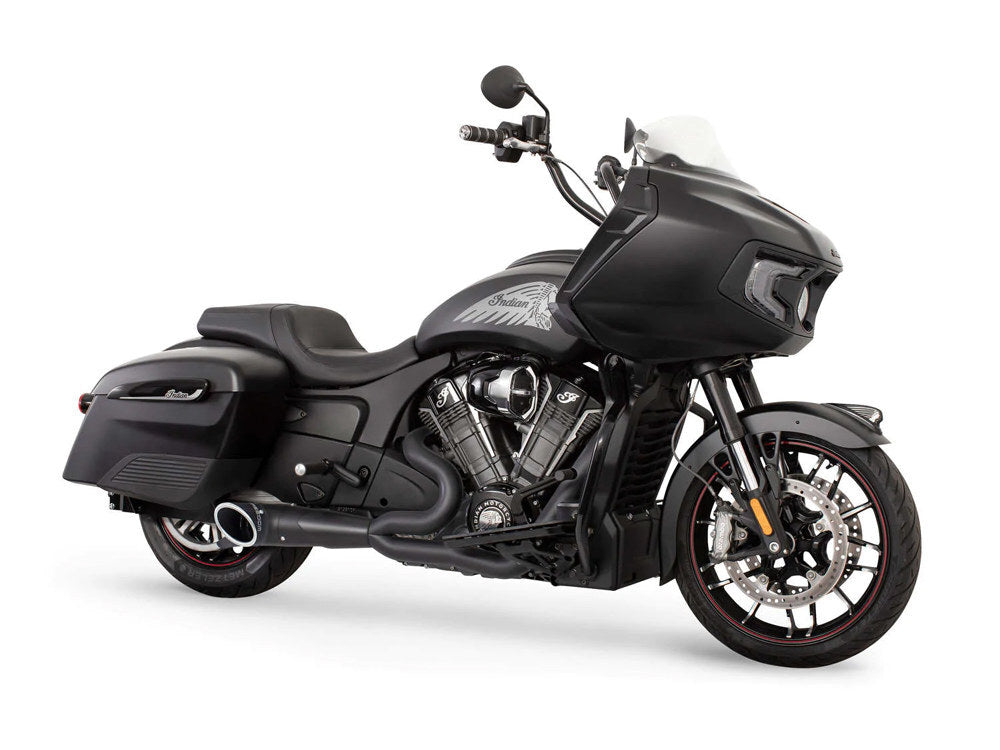 Freedom Performance FPE-IN00270 Turnout 2-1 Exhaust Black w/Black End Cap for Indian Challenger 20-Up