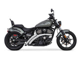 Freedom Performance FPE-IN00458 Radical Radius Exhaust Chrome w/Black End Caps for Indian Cruiser 22-Up