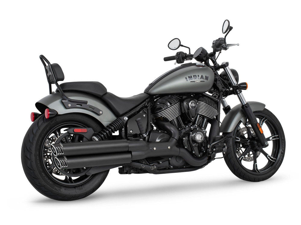 Freedom Performance FPE-IN00485 3.25" Slip-On Mufflers Black w/Black Racing End Caps for Indian Cruiser 22-Up