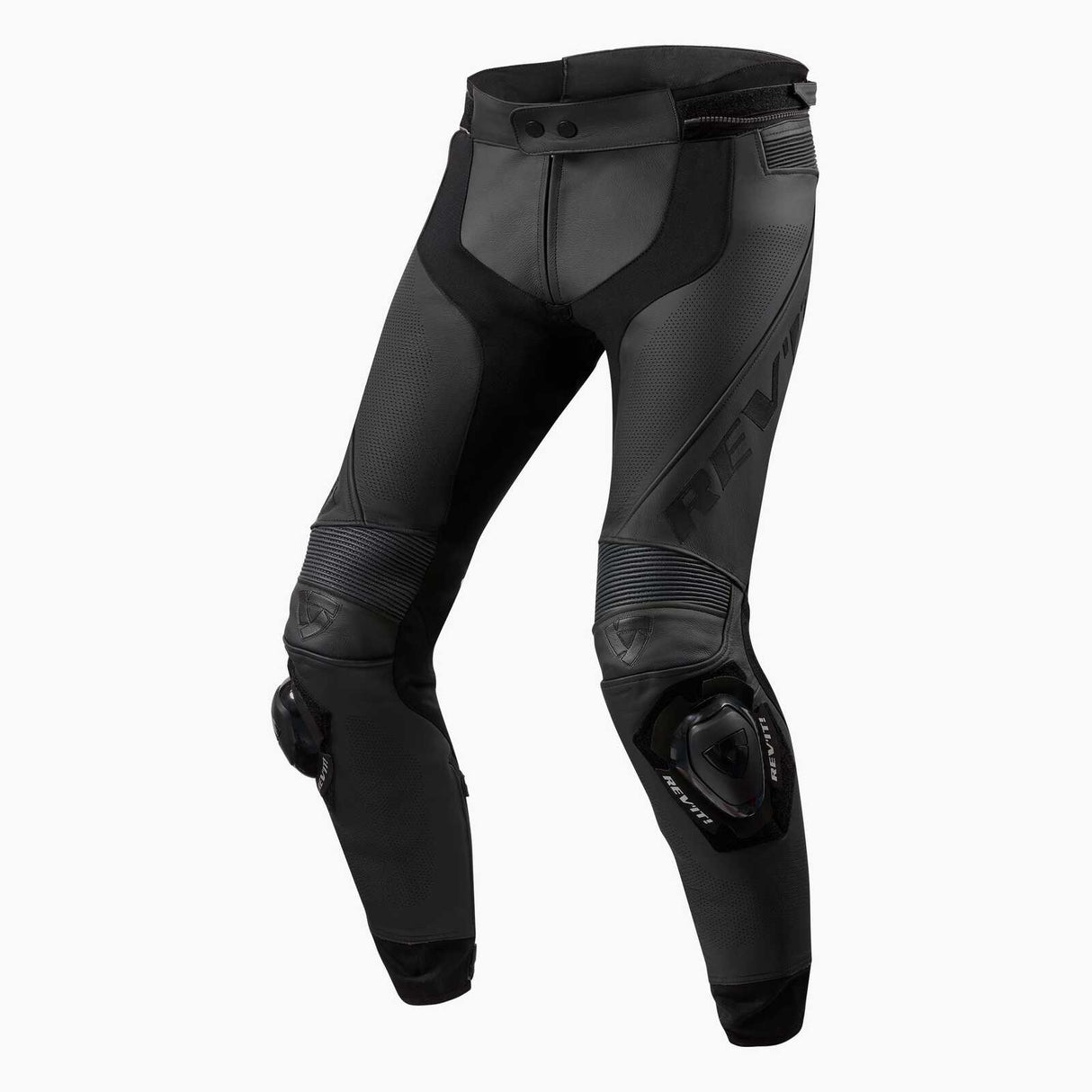 REV'IT! Apex Black Short Leg Leather Pants [52][INTERNAL]
