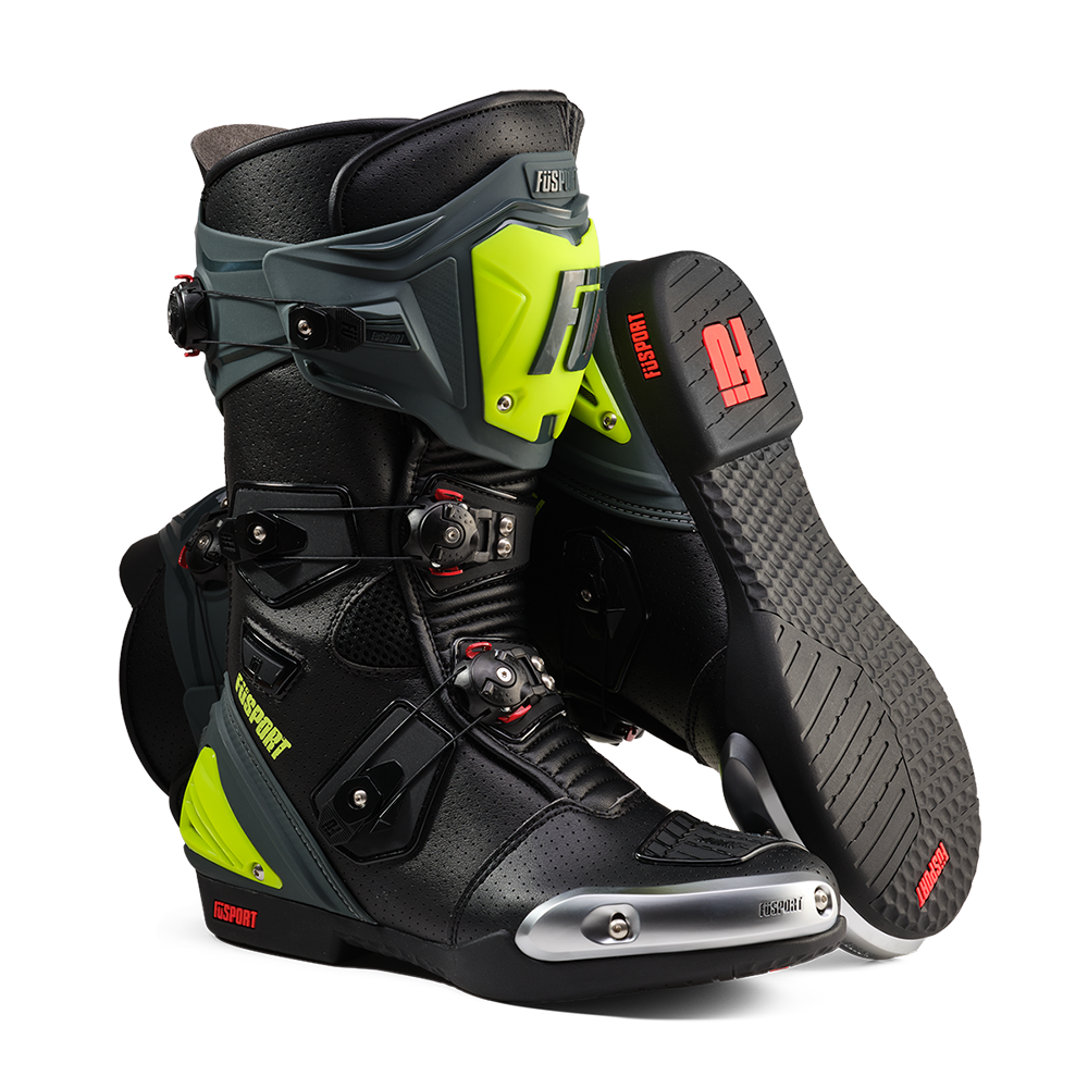Fusport XR1 Perforated Black/Dark Grey/Fluro Yellow Boots
