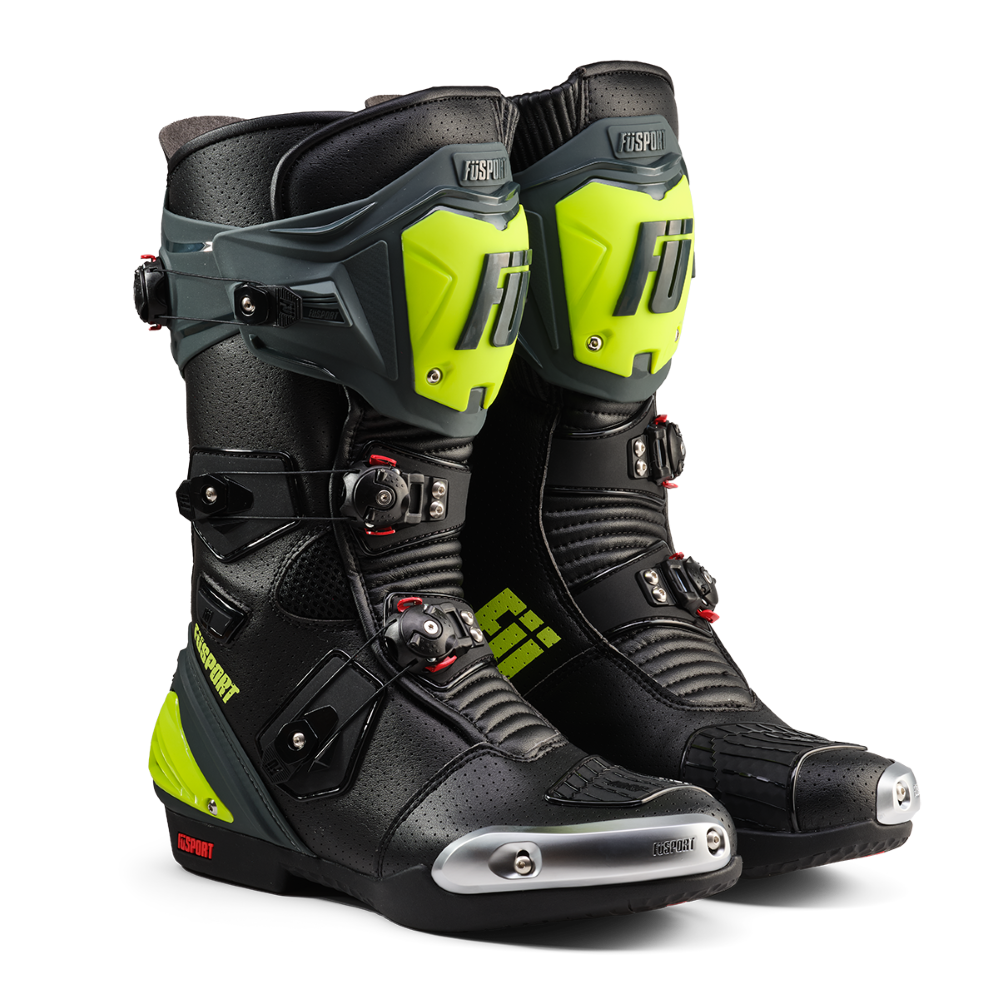 Fusport XR1 Perforated Black/Dark Grey/Fluro Yellow Boots