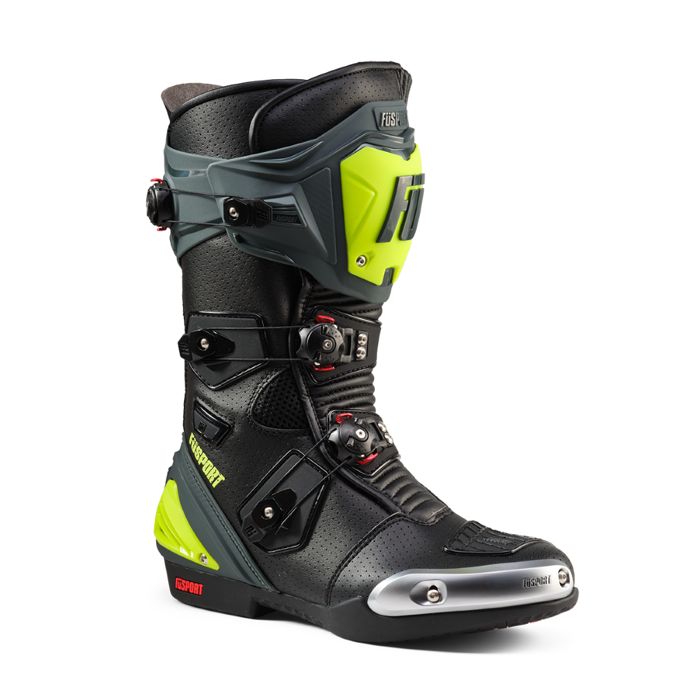Fusport XR1 Perforated Black/Dark Grey/Fluro Yellow Boots