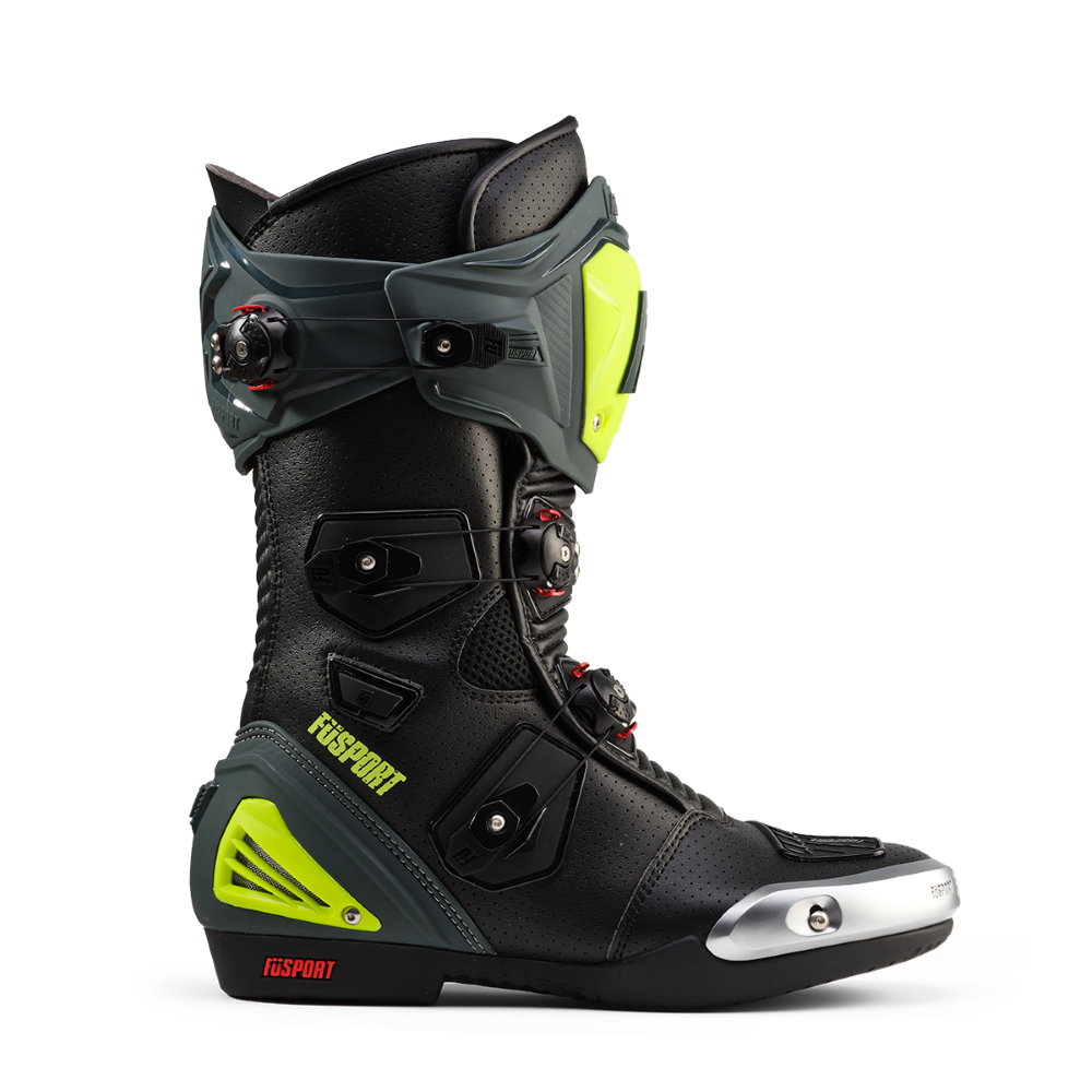 Fusport XR1 Perforated Black/Dark Grey/Fluro Yellow Boots