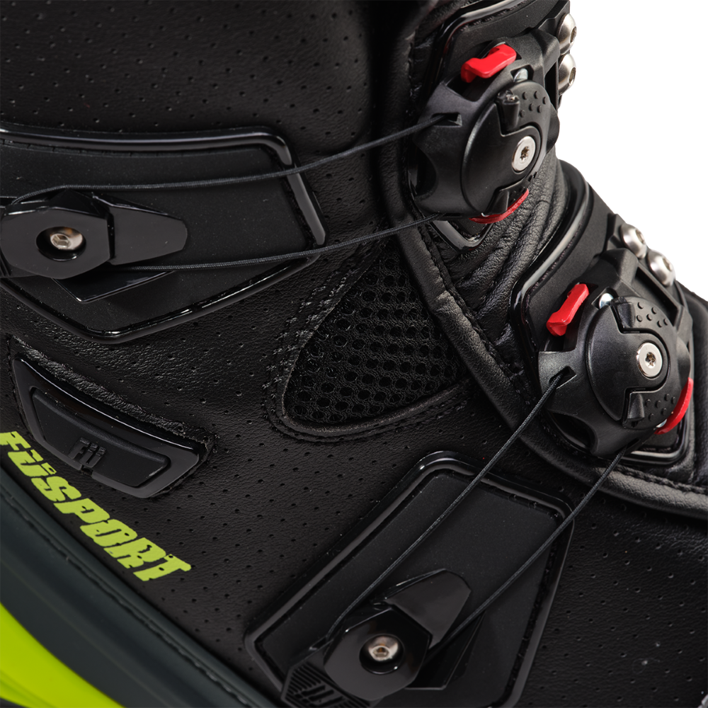 Fusport XR1 Perforated Black/Dark Grey/Fluro Yellow Boots