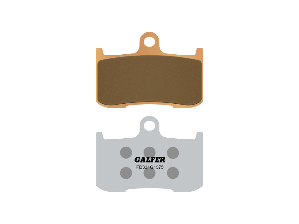 Galfer USA GAL-FD331G1375 HH Sintered Ceramic Compound Front Brake Pads for Indian Touring/Bagger 14-Up