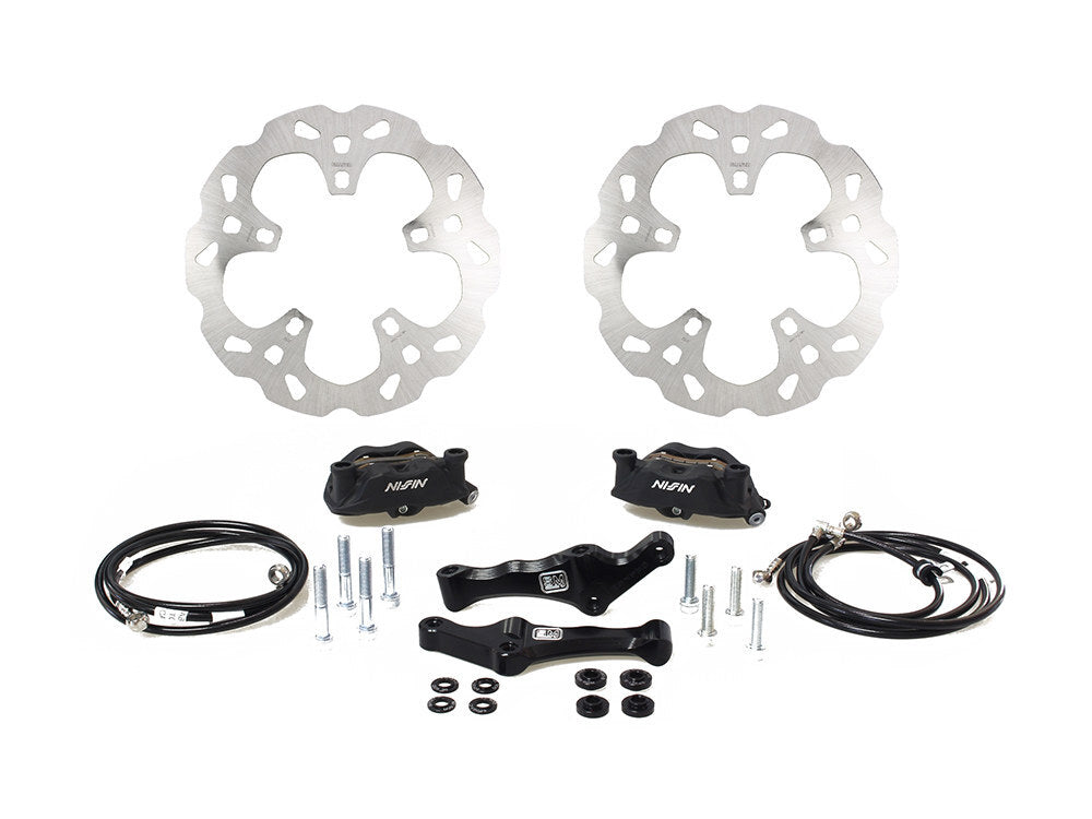 Galfer USA GAL-KITOS91 Wraith Oversize 330mm (13") Wave Lug Mount Rotor & Caliper Kit for Touring 14-Up w/Factory Wheels Equipped w/Spoke/Lug Mounted