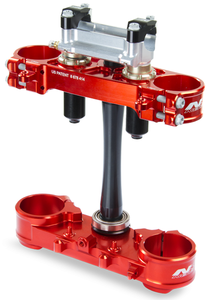 Neken SFS Triple Clamp Complete Set w/22mm Offset Red for Honda CRF 250 18-19/CRF 450R 17-19