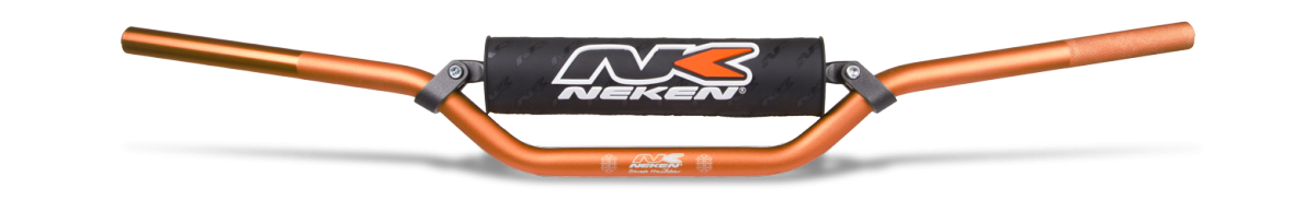 Neken Constant Handlebar 50cc/65cc/85cc Low (Regular Diameter/Length 750mm/Height 110mm/Sweep 71mm) Orange w/Black Pad