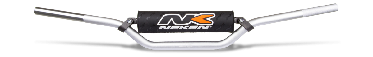 Neken Constant Handlebar 50cc/65cc/85cc Low (Regular Diameter/Length 750mm/Height 110mm/Sweep 71mm) Silver w/Black Pad