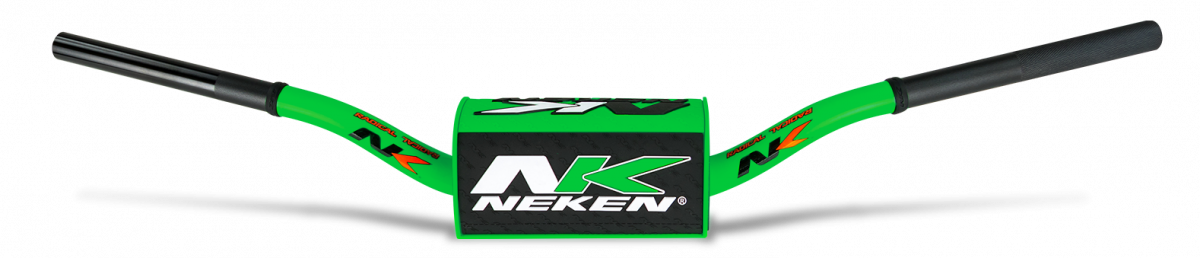 Neken Radical Design Handlebar 85 High (Conical Design/Length 754mm/Height 139mm/Sweep 72mm) Green w/Green/Black Pad