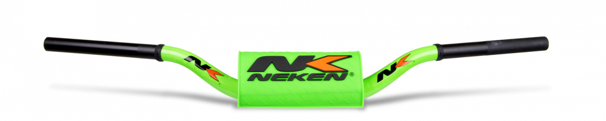 Neken Radical Design Handlebar 85cc High (Conical Design/Length 754mm/Height 139mm/Sweep 72mm) Fluro Green w/Fluro Green Pad