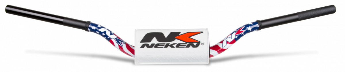 Neken Radical Design Handlebar 85cc High (Conical Design/Length 754mm/Height 139mm/Sweep 72mm) USA Flag w/White Pad