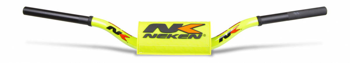 Neken Radical Design Handlebar 85cc High (Conical Design/Length 754mm/Height 139mm/Sweep 72mm) Fluro Yellow w/Fluro Yellow Pad