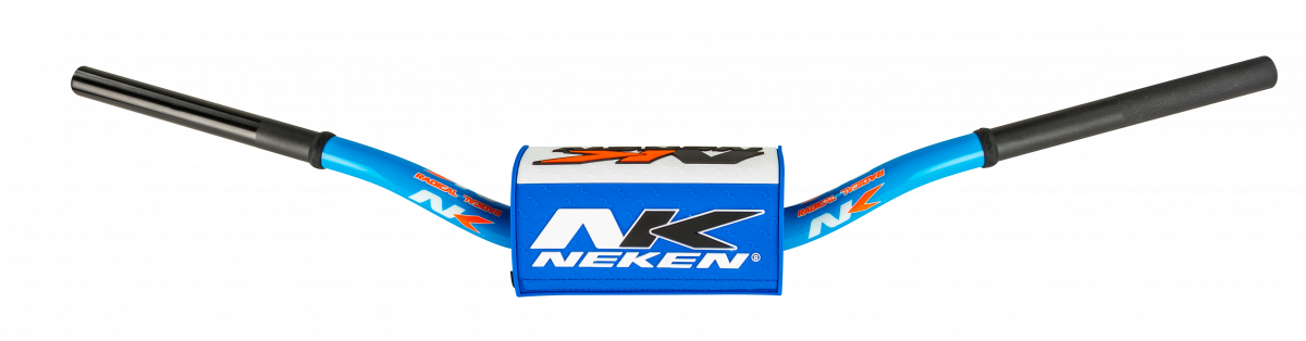 Neken Radical Design Handlebar 85cc Low (Conical Design/Length 754mm/Height 102mm/Sweep 70mm) Light Blue w/Light Blue Pad