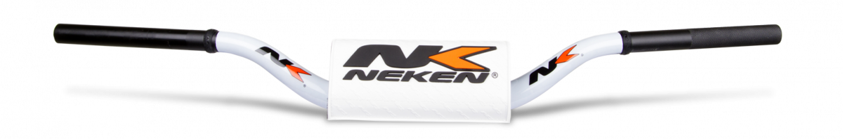 Neken Radical Design Handlebar 85cc Low (Conical Design/Length 754mm/Height 102mm/Sweep 70mm) White w/White Pad