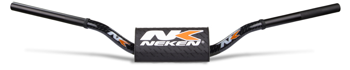 Neken Radical Design Handlebar CR High (OS Bar/Length 824mm/Height 126mm/Sweep 67mm) Black w/Black/Orange Pad