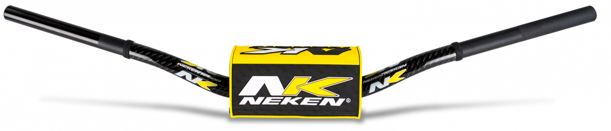 Neken Radical Design Handlebar YZF (Conical Design/Length 820mm/Height 118mm/Sweep 74mm) Black w/Yellow/Black Pad