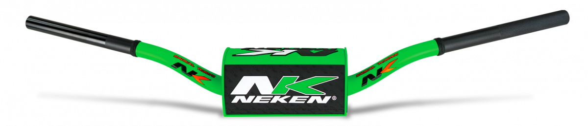 Neken Radical Design Handlebar K-Bar (Conical Design/Length 817mm/Height 112mm/Sweep 70mm) Green w/Green/Black Pad