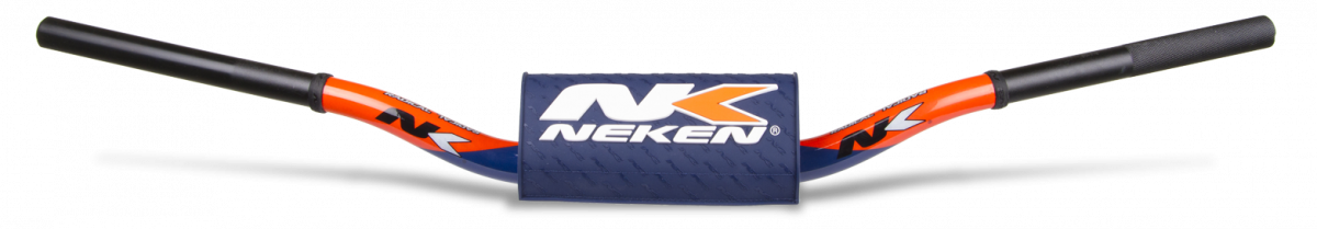 Neken Radical Design Handlebar K-Bar (Conical Design/Length 817mm/Height 112mm/Sweep 70mm) Orange/Blue w/Blue Pad