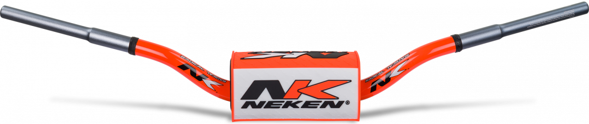 Neken SFH Handlebar (Smooth Feeling/Length 820mm/Height 118mm/Sweep 74mm) Fluro Orange w/Orange/White Pad