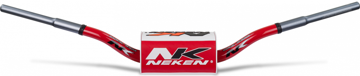 Neken SFH Handlebar (Smooth Feeling/Length 820mm/Height 118mm/Sweep 74mm) Red w/Red/White Pad