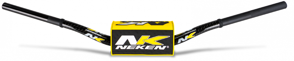 Neken SFH Handlebar (Smooth Feeling/Length 820mm/Height 110mm/Sweep 73mm) Black w/Yellow/Black Pad